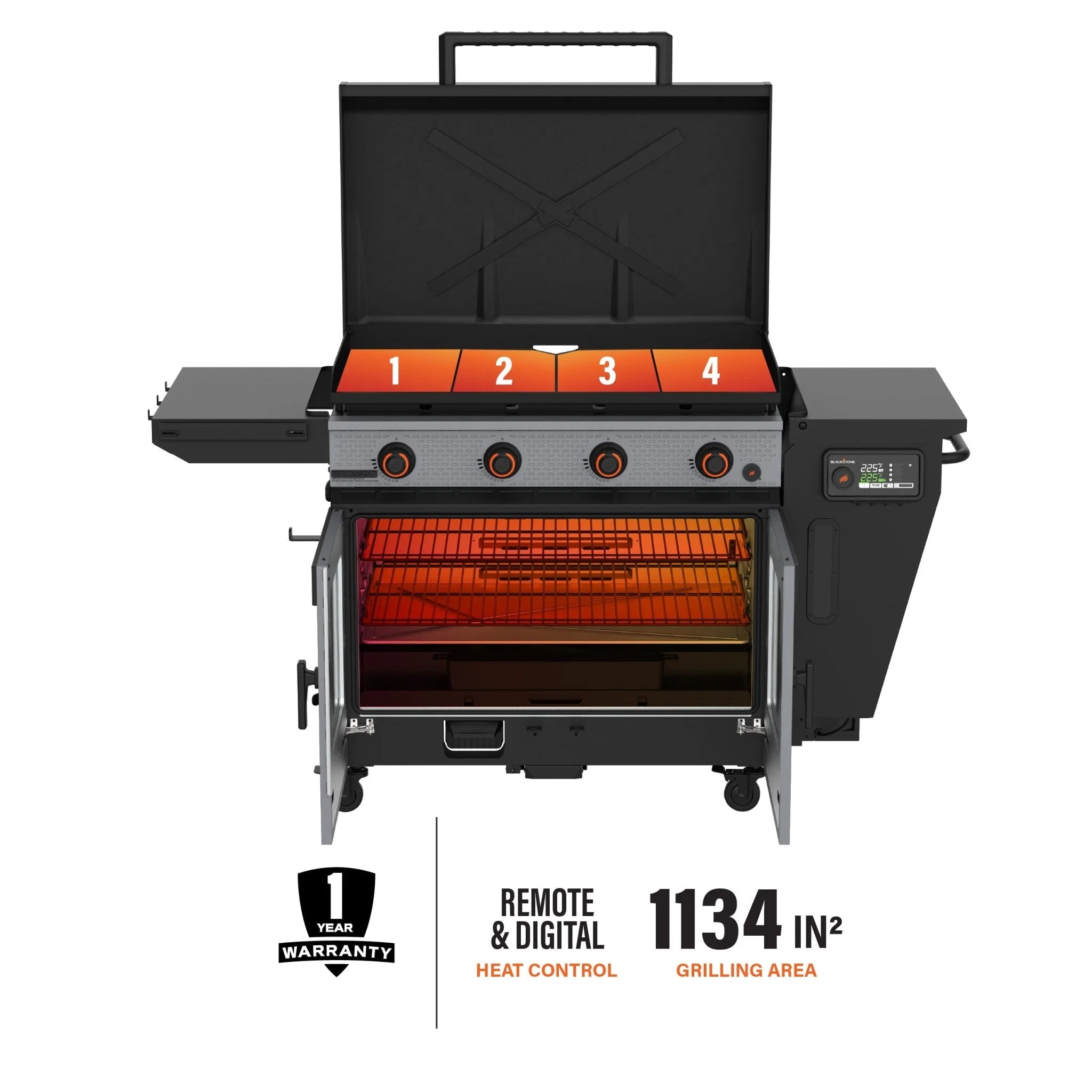 Bronco 36” Griddle Vertical Pellet Smoker Combo