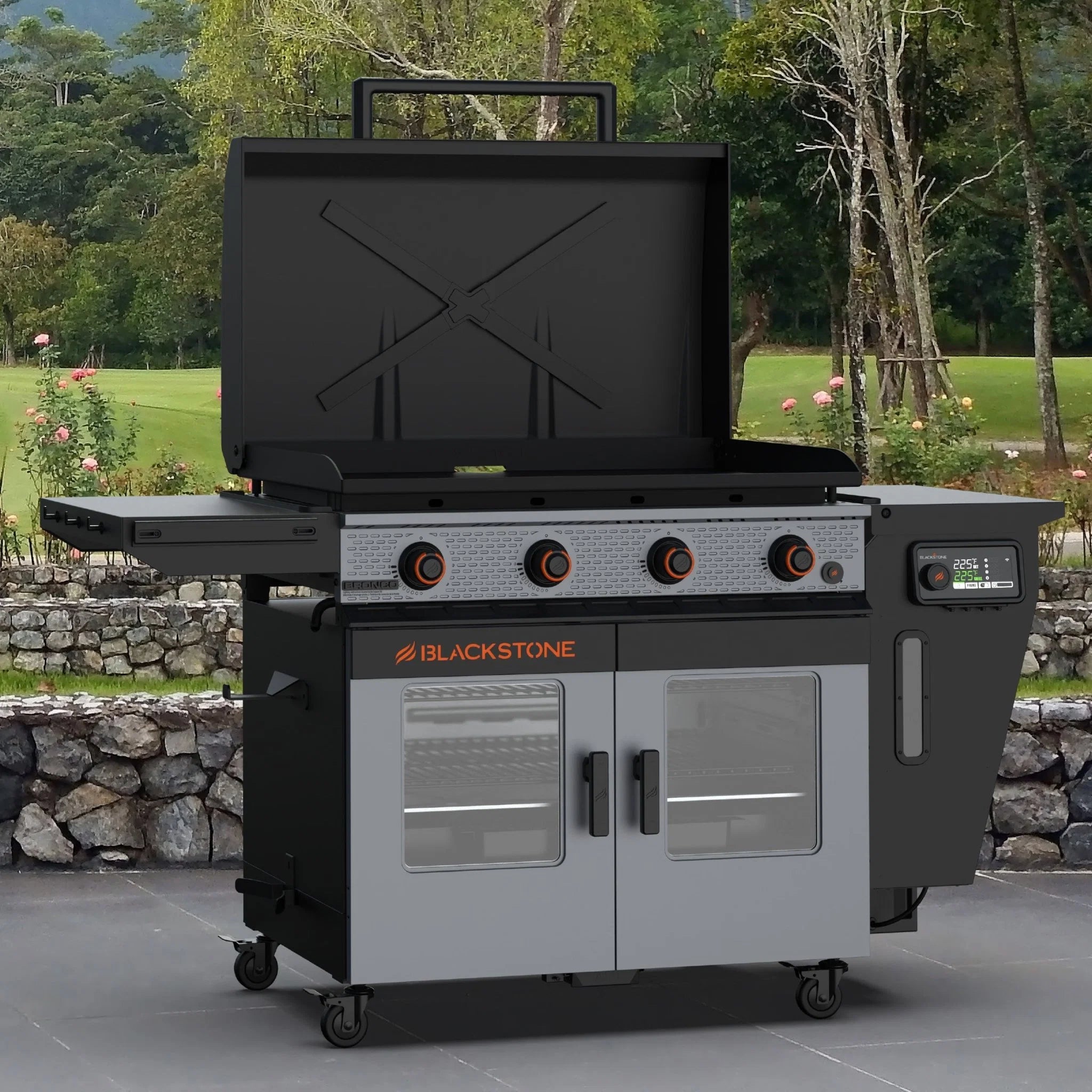 Bronco 36” Griddle Vertical Pellet Smoker Combo