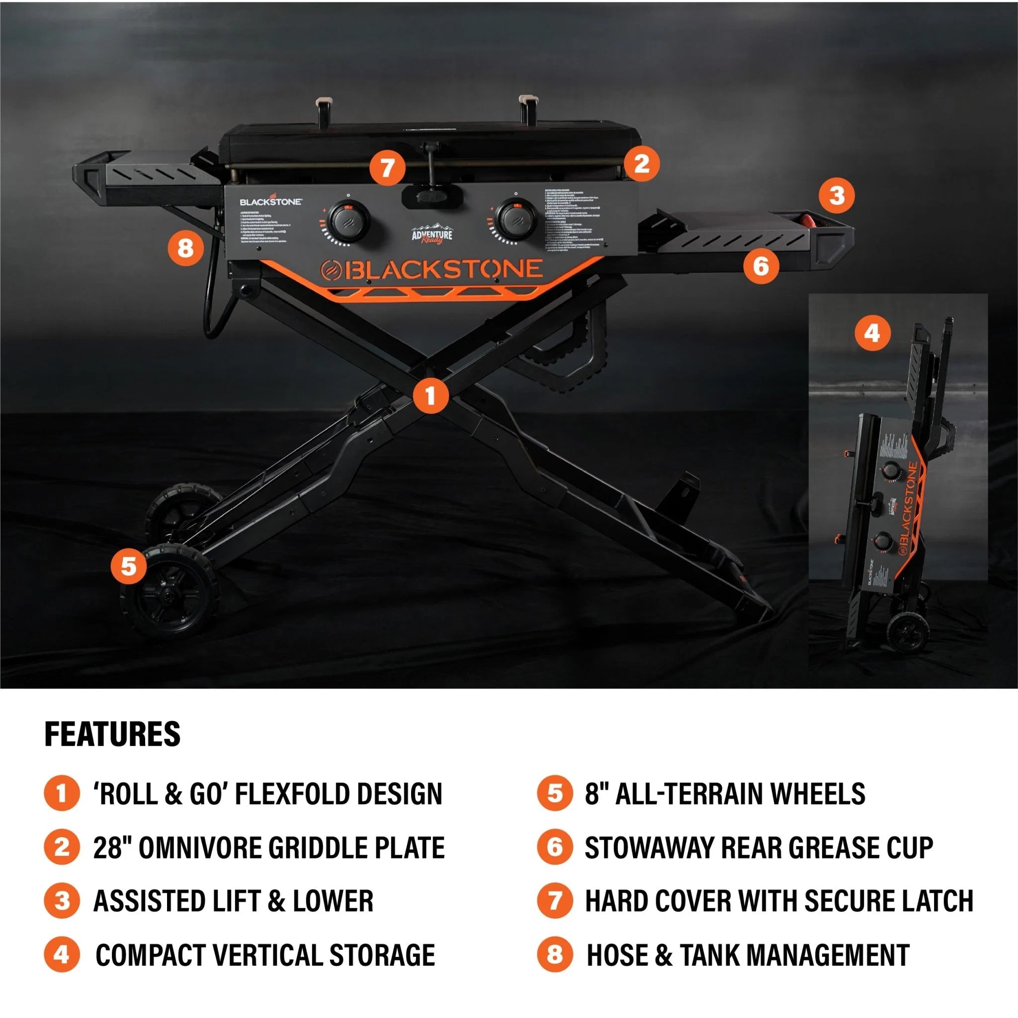 28" Griddle with Flexfold™ Legs