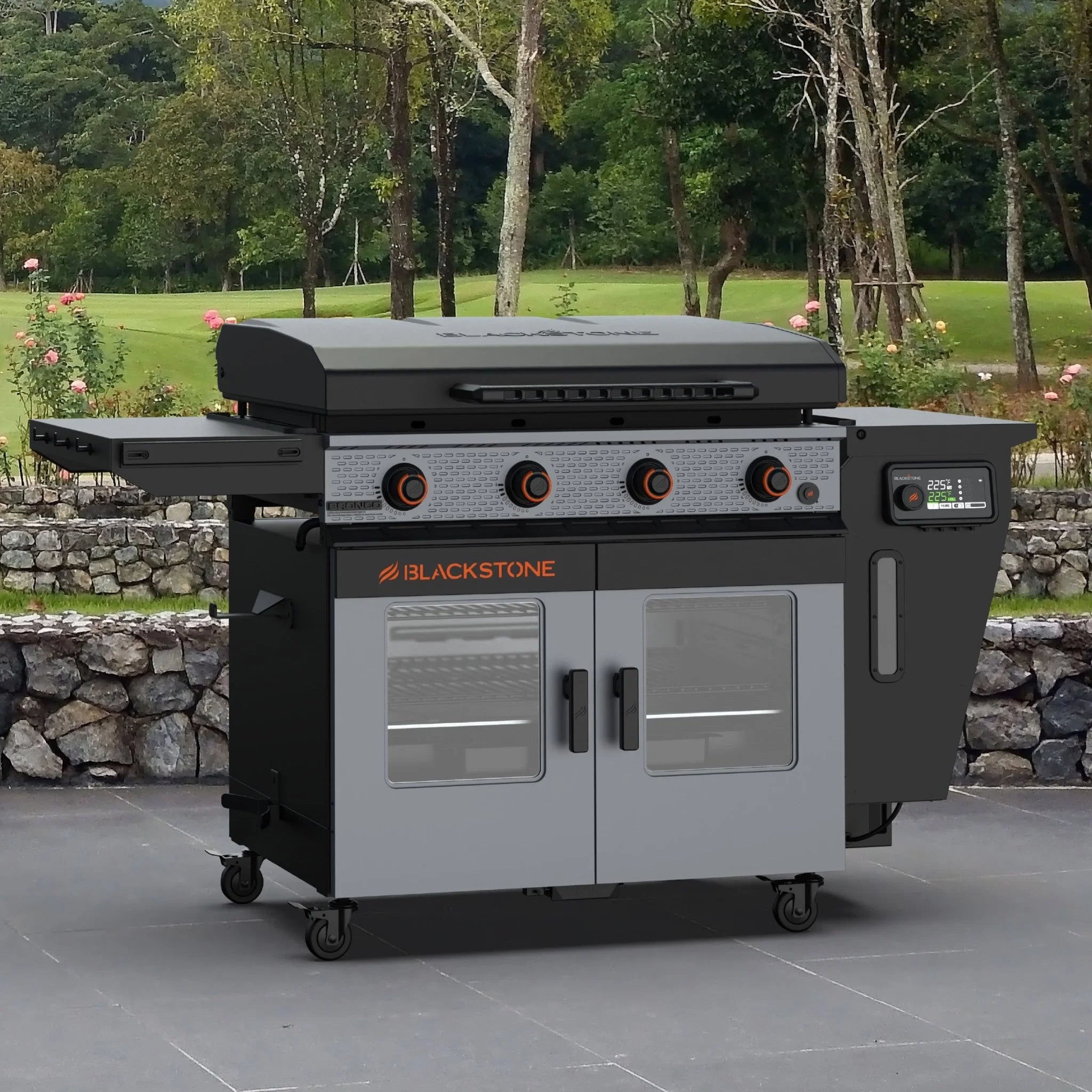 Bronco 36” Griddle Vertical Pellet Smoker Combo