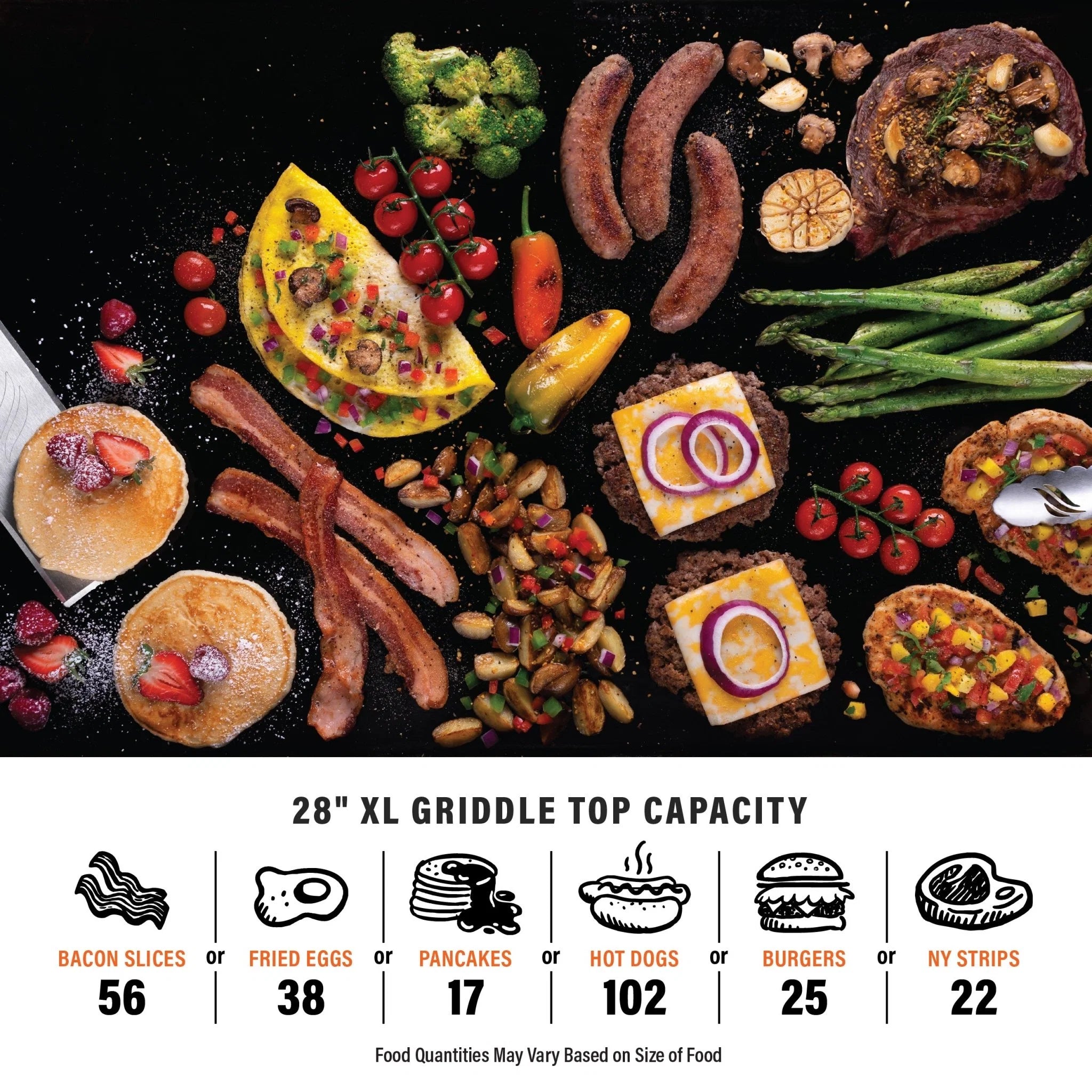 28" Griddle with Flexfold™ Legs
