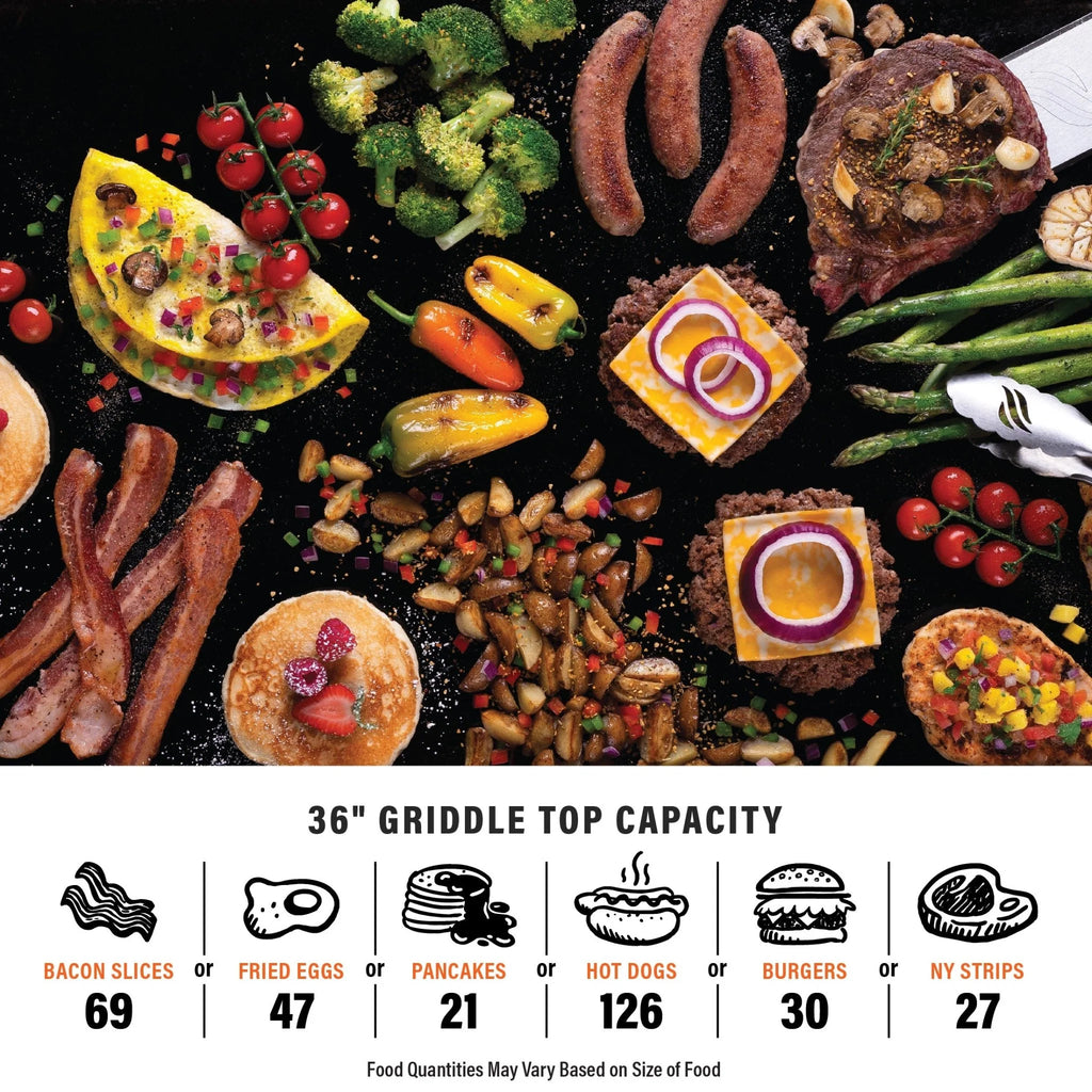 36" Griddle Pizza Oven Airfryer Combo