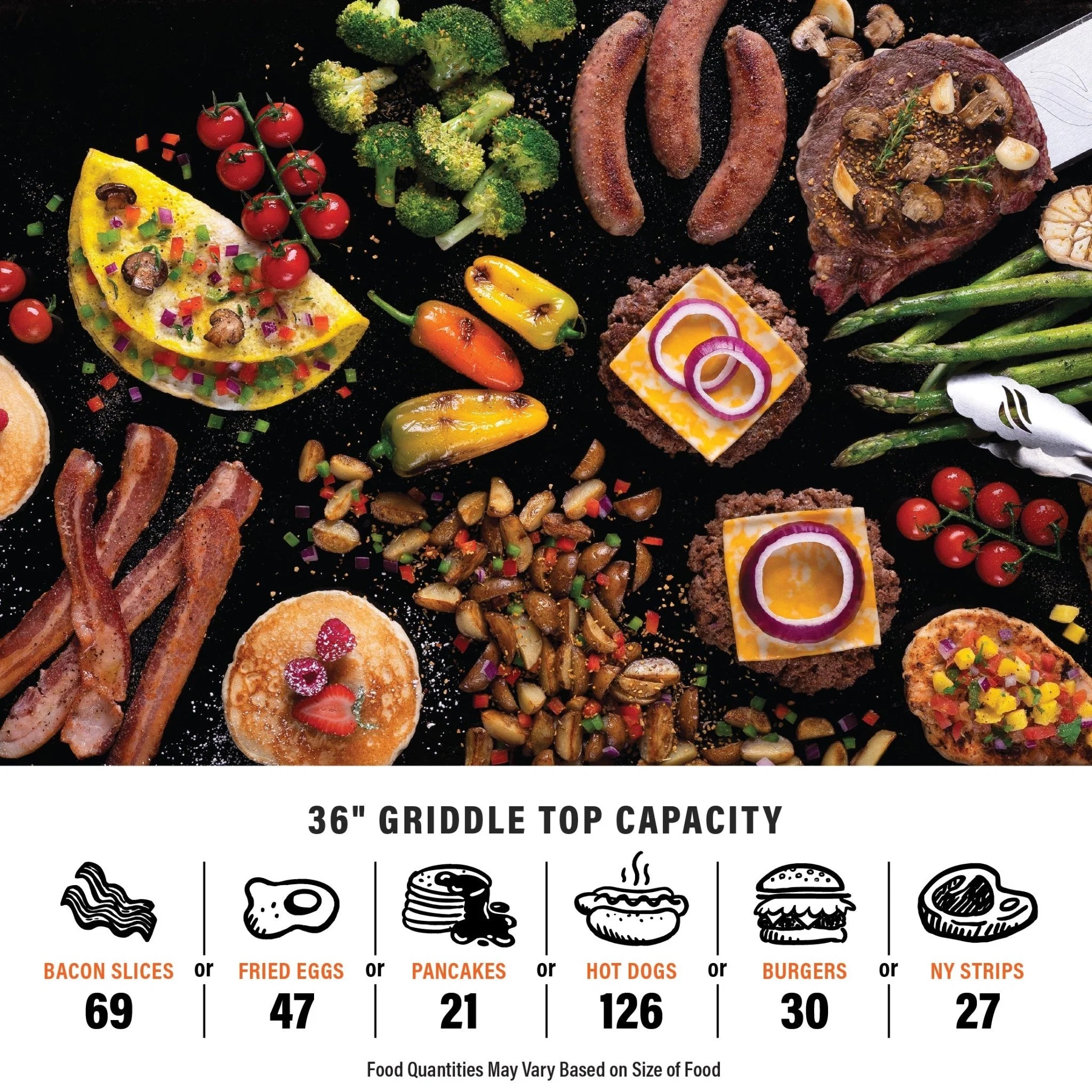 36" Griddle Pizza Oven Airfryer Combo