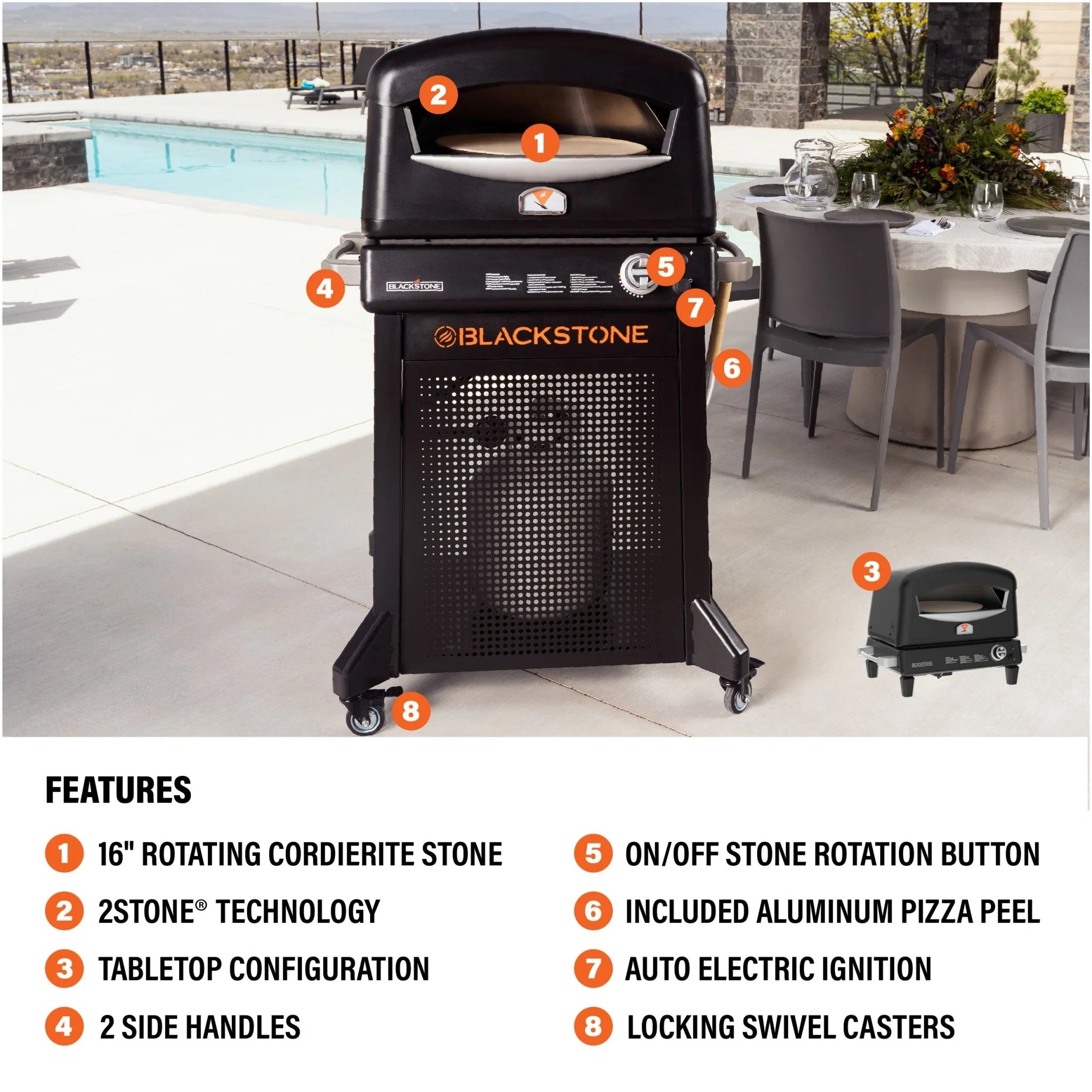 Pizza Oven with Mobile Cart